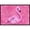 Pink, variant on Flamingo On Slate Blue Indoor Or Outdoor Doormat