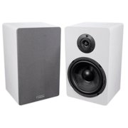 (2) Rockville RockShelf 68W White 6.5 Home Bookshelf Speakers+8 Speaker Stands