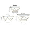 thumbnail image 6 of BalsaCircle 3 Clear Gold Metal Glass Geometric Cake Stands Party Wedding Centerpieces Dessert Table Decorations, 6 of 6