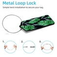 thumbnail image 2 of Square 2Pack PU Leather Green Leaf Tropical Cruise Luggage Tag with Privacy Cover and Stainless Steel Ring - Suitable for Travel Handbags Backpacks Luggage Tags, 2 of 6