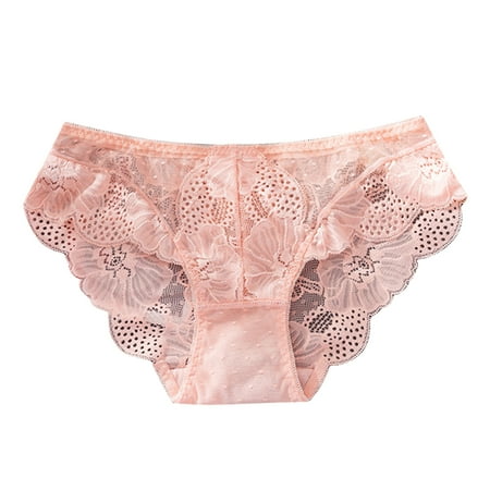 

TAIAOJING Women s Cotton Thong Lace Breathable Hipster Stretch Seamless Underwear Panties Brief