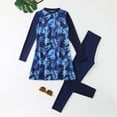 thumbnail image 4 of Swimwears for Women Long Sleeve Two Piece Swimsuit Conservative Split Tankini Set Full Coverage Beachwear, 4 of 6