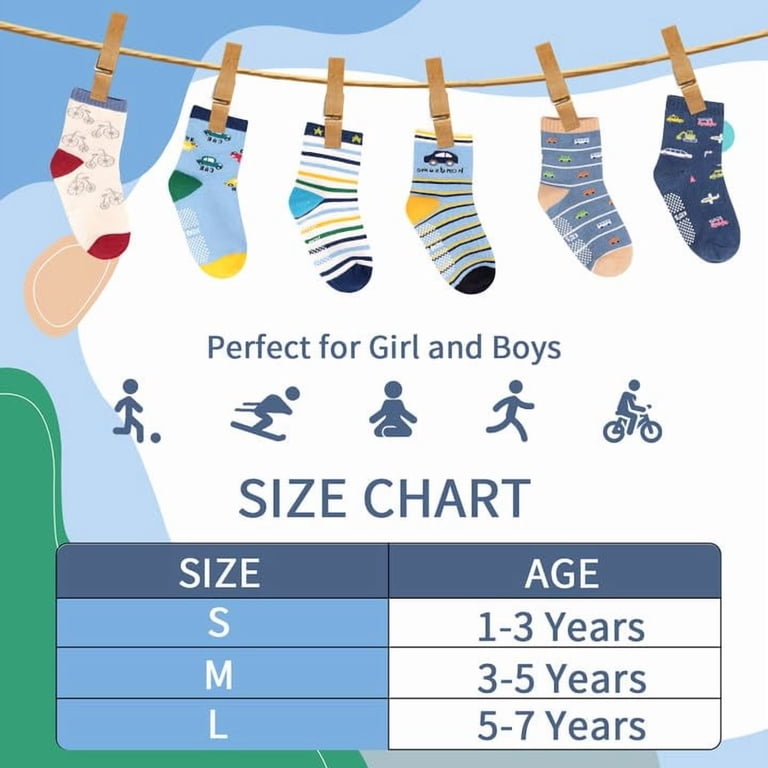 Elutong Toddler Grip Socks 15-Pack with Cartoon Designs photo 7