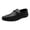 Black, variant on Mens Boat Shoes Casual Loafers Slip on Walking Dress Sneakers Leather Business Oxfords Work Lightweight Soft Sole Black Size 10