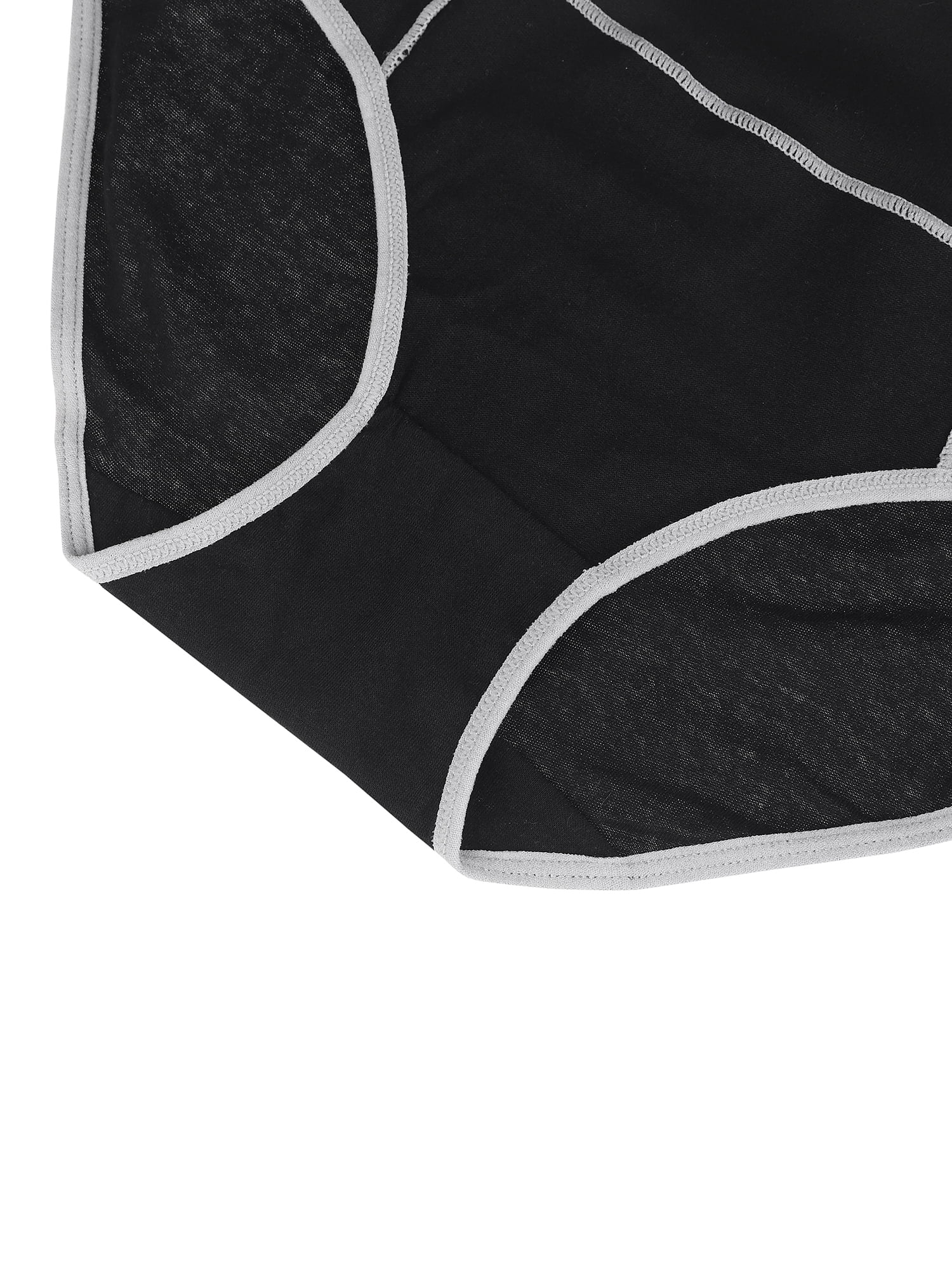Unique Bargains Women's Plus Size 5 Packs Brief Stretchy Underwear Burgundy, Purple, Black, Blue, Dark Black S