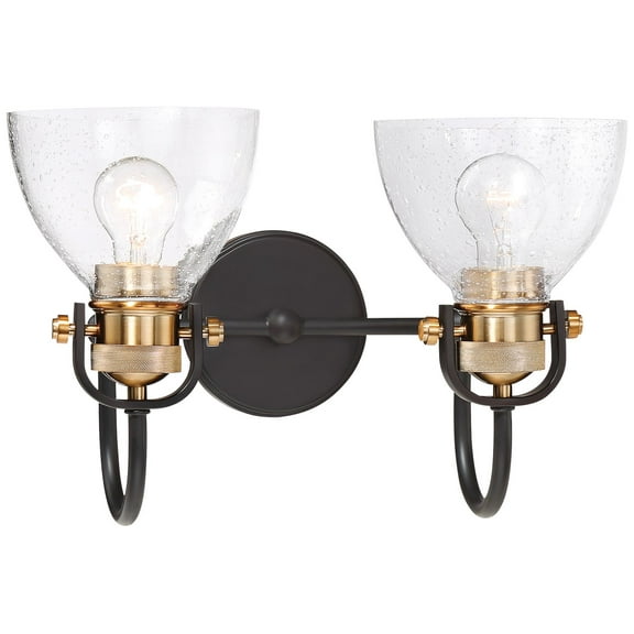 Minka Lavery Monico 10 1/2" High Bronze and Brass 2-Light Wall Sconce