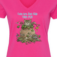 thumbnail image 4 of Inktastic Cats Are Just Friends with Fur Cat in Flower Women's V-Neck T-Shirt, 4 of 5
