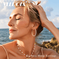 thumbnail image 6 of VEEDOFA Silver Hoop Earrings for Women,S925 Silver Plated Lightweight 20/30/40mm Hoops ﻿, 6 of 8