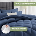 thumbnail image 4 of WISHEAD King Bed in a Bag Comforter Set with 7 Pieces - Blue All Season Bedding Sets with Comforter, Pillow Shams, Flat Sheet, Fitted Sheet and Pillowcases, 4 of 8