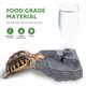 thumbnail image 5 of Alimentador de agua de plástico para reptiles, fuente de agua creativa, suministros para mascotas para tortugas, lagarto (gris), 5 of 6