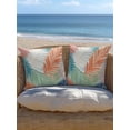 thumbnail image 5 of Outdoor Pillows Waterproof, Orange Green Blue Palm Leaves Throw Pillows with Inserts Included, Summer Tropical Botanical Indoor Outdoor Decorative Lumbar Pillow for Bed/Couch/Patio 18"x18", 1Pcs, 5 of 8