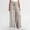 Beige, variant on Palazzo Ladies Pants Wide-Leg High Rise Business Casual Slacks Ruffle Hem Drawstring Outfits Womens Joggers L