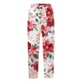 thumbnail image 4 of YUANGUANST Women's Wide Leg Pants Women's Spring And Summer Casual 3D Printed Back Pocket Cotton And Linen Pants Business Work Casual Pants, 4 of 4
