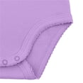 thumbnail image 5 of Zpanxa Newborn Girl Onesies Sleeveless Summer Thin Bodysuit with Scalloped Edge and Bow Purple 36-42Months, 5 of 7