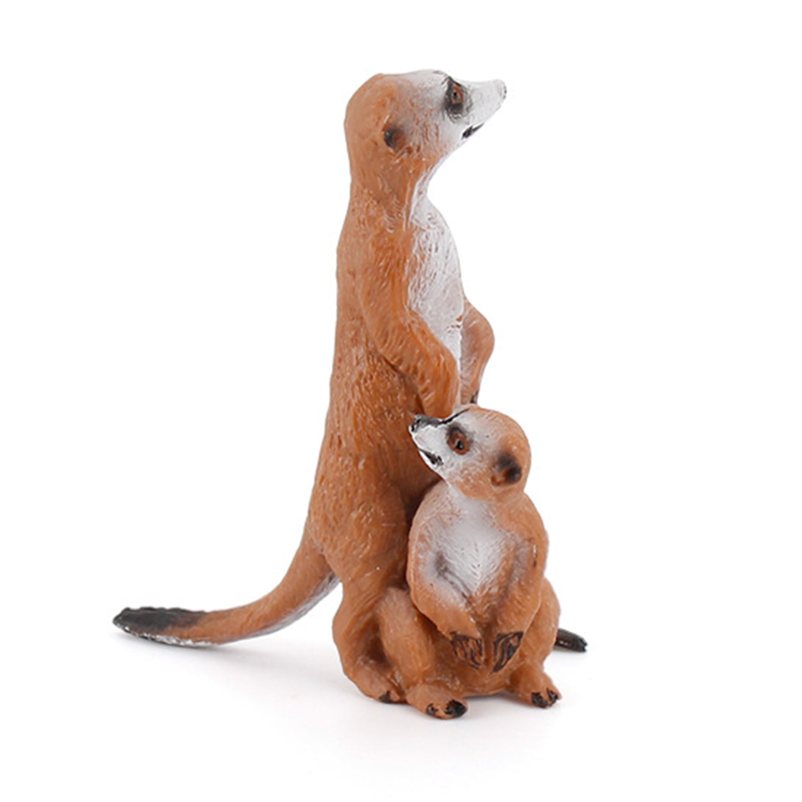 Simulation Standing Meerkat Wild Animal Action Figure Desktop Ornament Kid Toy 