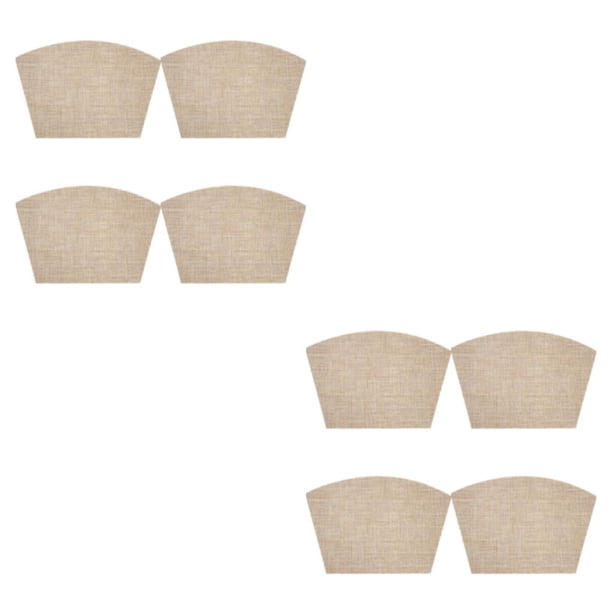 Matsuzay Manteles Individuales de redonda de 4 piezas, mantel Individual en forma de cuña, almohadilla resistente al calor, alfombrilla de Beige 2Conjunto