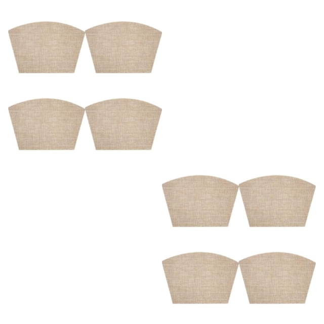 Manteles individuales Matsuzay de PVC redonda 4 piezas resistentes a las manchas aislante térmico antideslizante