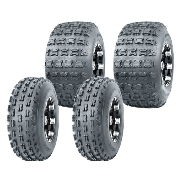 Set 4 WANDA ATV Tires 19x7x8 front & 18X9.5X8 rear 4PR