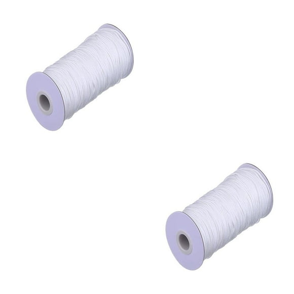 Inteprter Window Blind String White Plastic Flexible Wheel Weaving Pull Roll Multifunctional Shaft Curtain Rope Style for Window-shades 14MM*100M 2Conjunto