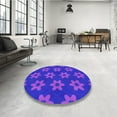 thumbnail image 3 of Ahgly Company Indoor Rectangle Patterned Lovely Purple Area Rugs, 6' x 9', 3 of 6