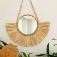 thumbnail image 6 of Promotion Clearance Round Raffia Macrame Mirror Decorative Wall Mirrors Moroccan Style Home Wall Hanging Decor For Living Room Decoration Bedroom, 6 of 6