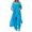 Blue, variant on Linen Blend Asymmetrical 2 Piece Set for Women, Round Neck Long Sleeve Tunic with Wide Leg Pants, Fall Casual Outfit, 2 Piece, S-XXL Plus Size Friendly