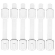 Safe Strap Locks 6 Pack for Fridge, Cabinets, Drawers, Dishwasher& More, Toilet-Adjustable Strap, No Drilling Required, Easy Installation Suitable for Household Children Lock Drawer Lock