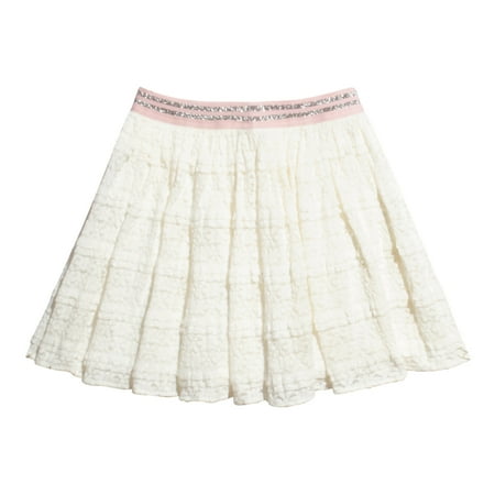 

KIDPIK Girls Pull On White Lace Skirt Size: 2T - XXL (16)
