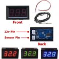 thumbnail image 3 of 12V Digital Thermometer Mini Temperature Tester Waterproof Digital Temperature Meter Gauge for Refrigerator Aquarium Freezers,Blue, 3 of 5