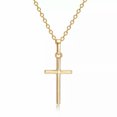 thumbnail image 3 of RSAMD Fashion Gold Cross Pendant Necklace Clavicle Chain Women Party Jewelry Gift 2022, 3 of 4