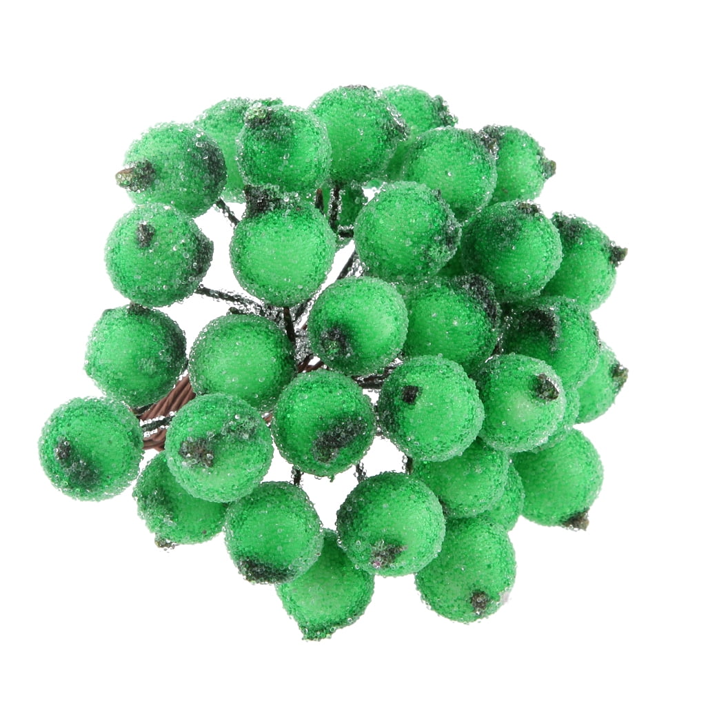 400Pcs Holly Berry Bunch Frosted Christmas Holidays Events Weddings