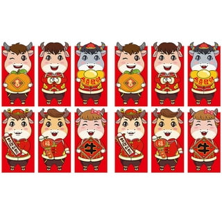 Wholesale 5pcs Chinese Red Envelope Cute Ox Hongbao New Year