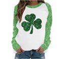 thumbnail image 2 of Qiopertar Mode Femmes Imprimé Col Rond Pull Tops Manches Longues Blouse Confortable Chandail en Molleton Offres de la Semaine Liquidation Moins de 5$ jusqu'à 90 % de Réduction, 2 of 4