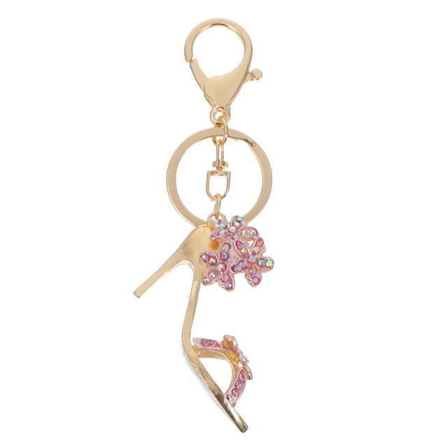 Shisuyan Porte-Clés Forme Talon Haut Strass Scintillant Alliage de Zinc Lot de 1