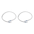 thumbnail image 3 of Dalazy Motorcycle Brake Oil Hose Line Pipe Fitting Durable Stainless Steel Braided Silver 120cm 2Set, 3 of 6