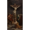 thumbnail image 2 of Jules-Joseph Dauban 11x18 Gold Ornate Wood Frame and Double Matted Museum Art Print Titled - Christ on the Cross (1874), 2 of 4