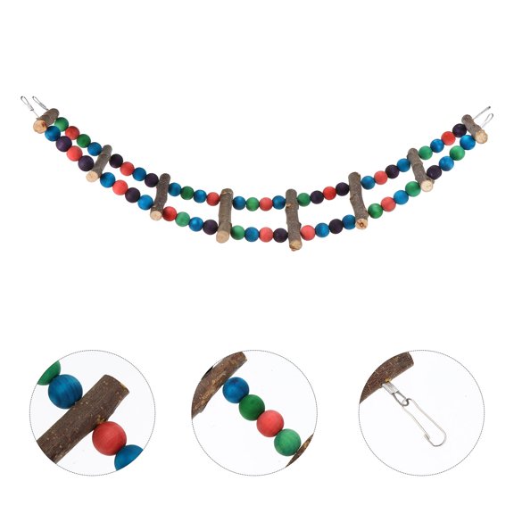 ETEREAUTY 1-Pack Bird with Dyed Birch Wood for Parrots and Pet Birds Biting and Chewing