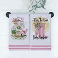 thumbnail image 3 of SPXUBZ Kitchen Towels, Summer Pink Rain Boots Tulip Umbrella Towels for Home Kitchen Holiday Decoration Housewarming Gift Towel Set of 2, 3 of 5