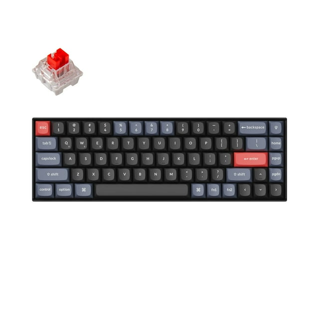 Keychron K6 Pro Wireless Custom Mechanical Keyboard, QMK/Launcher Programmable Macro, Hot-Swappable Keychron K Pro Red Switch Keyboard, 65% Layout RGB Backlit Office Key
