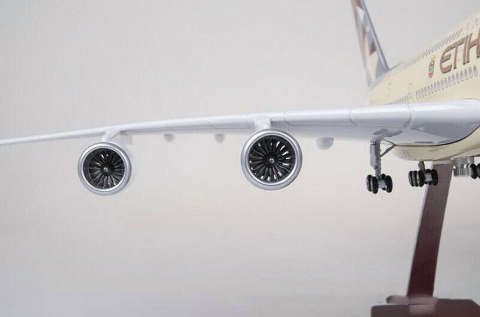 EROCK 1/160 A380 17" Etihad Airplane LED Lamp Resin Aircraft Passanger Plane Model