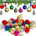 thumbnail image 3 of Stijggn 25pcs Christmas Ornaments Balls Christmas Decorations Colorful Variety Shatterproof Ornaments with Hanging Loops for Family Holiday Wedding Party Xmas Tree Hanging Decoration, 3 of 10