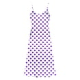 thumbnail image 4 of Maqroz Summer Dresses for Women Plus Size Satin Sleeveless Long Dresses with Spaghetti Strap Printed V Neck Cami Dress Casual Side Slit Maxi Dress Boho Nightdress Multicolor L, 4 of 8