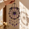 thumbnail image 5 of Halloween Crystal Wind Chime, Lightweight Acrylic Build, Silent Swaying Beads, Spooky Motif, Easy Window Wall Hanging (Spider), 5 of 7