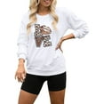 thumbnail image 1 of HUITKMM Chandails d'Hiver pour Femmes à Imprimé de Football Chandail à Capuchon Surdimensionné – Chandail à Col Rond Décontracté 4104 TTTG, 1 of 4