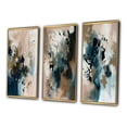 thumbnail image 3 of Designart "Abstract Reflections in Blue III" Abstract Framed Wall Art Set Of 3 - Blue Abstract Frame Gallery Set For Office Decor, 3 of 7