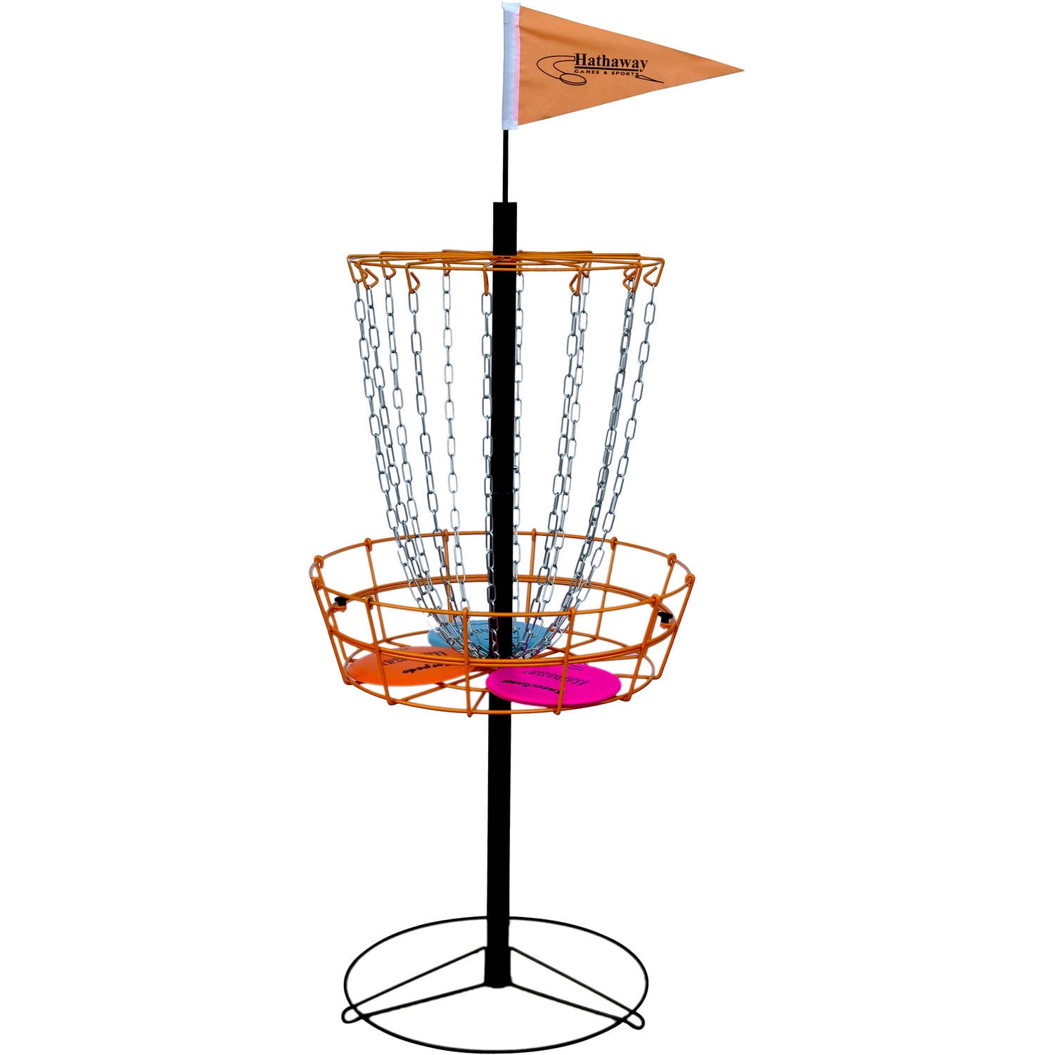Hathaway Disc Golf Set w Target, 6 Discs, & Nylon Carry Bag Multicolored by Blue Wave Products