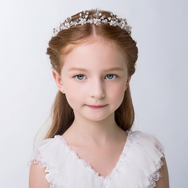 Accesorios para el cabello para ni?as Vestido de novia para ni?os Nuevos accesorios para el cabello Corona de ni?a de las flores Ni?a de las flores dama de honor ni?a accesorios para el cabello princesa corona ZefeiWu 8390614364332