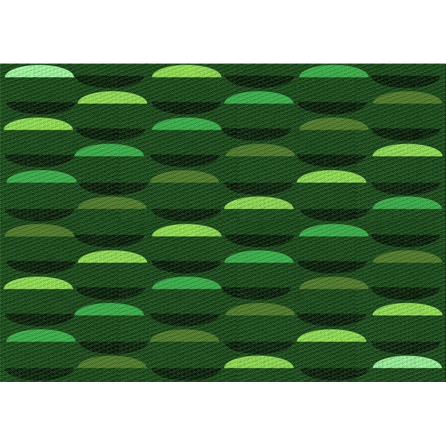 Ahgly Tapis Rectangulaire Lavable en Machine Intérieur Transitionnel Vert Forêt Foncé, 4 Pieds x 6 Pieds