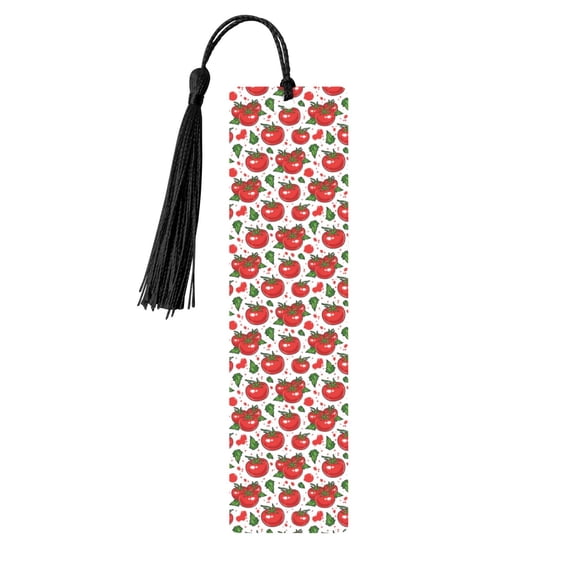 Kdxio Hand Drawn Tomatoes Print Metal Tassel Bookmarks,Perfect Gift for Art Lovers and Bookworms Metal Bookmarks for Women