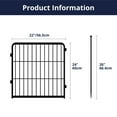 thumbnail image 3 of SunsGrove Decorative Garden Fence 24 in(H) x 7.4 ft(L) 4 Panels, Heavy Duty Metal Animal Barrier Fence, No Dig Fence for Dogs, Rabbit Fence for Garden, Black, 3 of 10